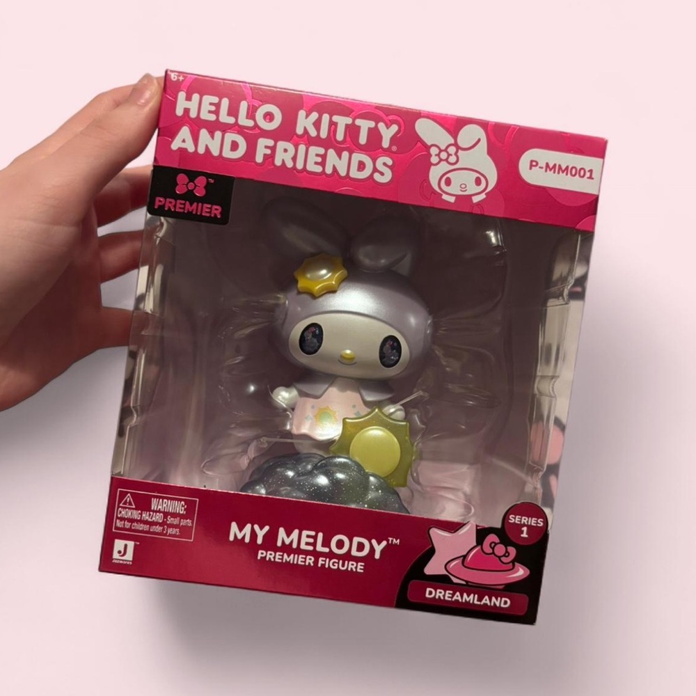 Premier My Melody Metallic Silver & Pink Figure with Yellow Star